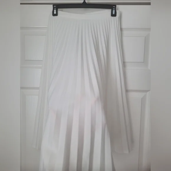 White Vintage Devon Midi Women's Skirt Size S-M - Picture 5 of 8